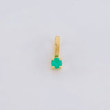 Dije Circulo Esmeralda 4pts 0.1g / 0.6cm Oro Amarillo 18K