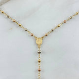 Rosario Virgen Milagrosa 5.9gr / 50cm / 4-3mm Lisas Tres Oros