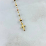 Rosario Virgen Milagrosa 5.85gr / 50cm / 4-3mm Lisas Tres Oros
