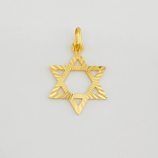 Dije Estrella de David 1.05g / 2.5cm Oro Amarillo 18K
