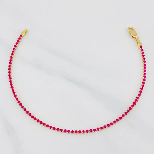 Pulso Tenis 1.75g / 16.5cm / 1.3mm Oro Amarillo 18K