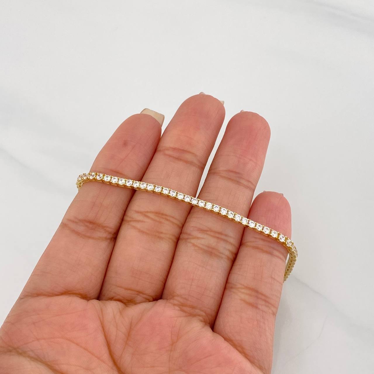 Pulso Tenis 6g / 17cm / 1.5mm Oro Amarillo 18K