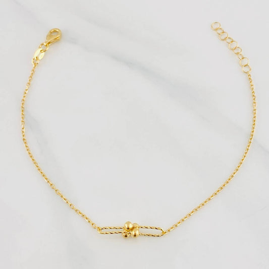 Pulso Aro Seguido Atomo 2.25g / 21cm / 1.3mm Oro Amarillo 18K
