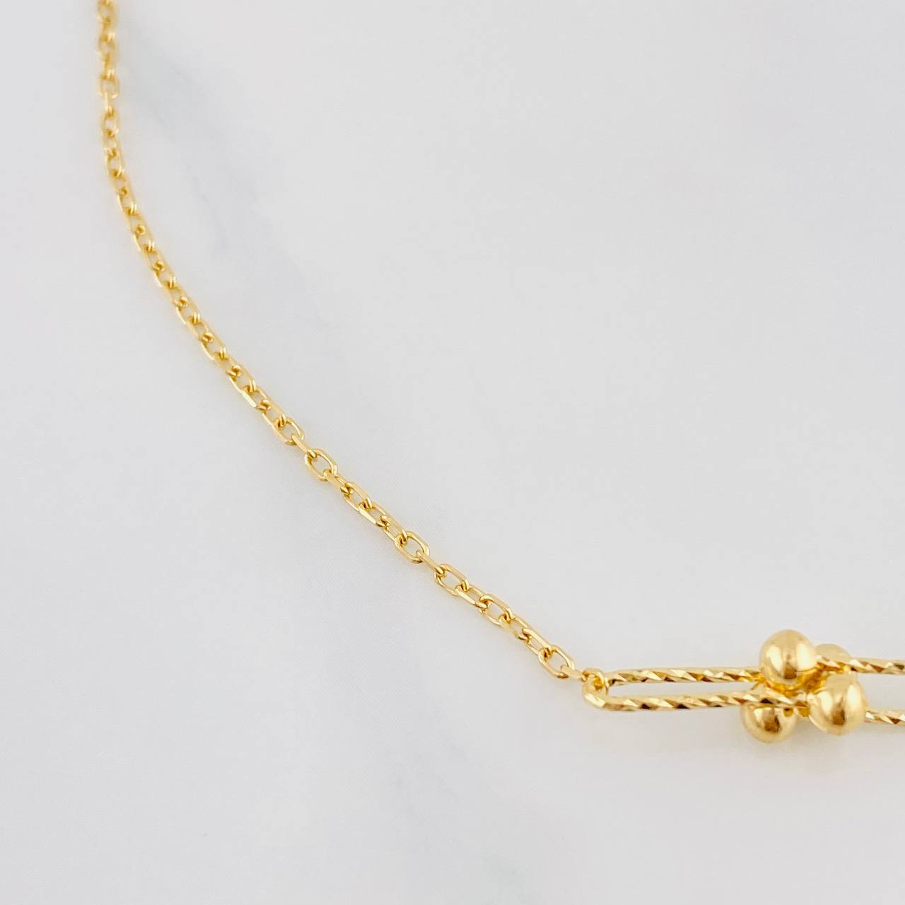 Pulso Modulable Aro Seguido Atomos 2.2g / 18.5cm - 21cm / 1.28mm Oro Amarillo 18K