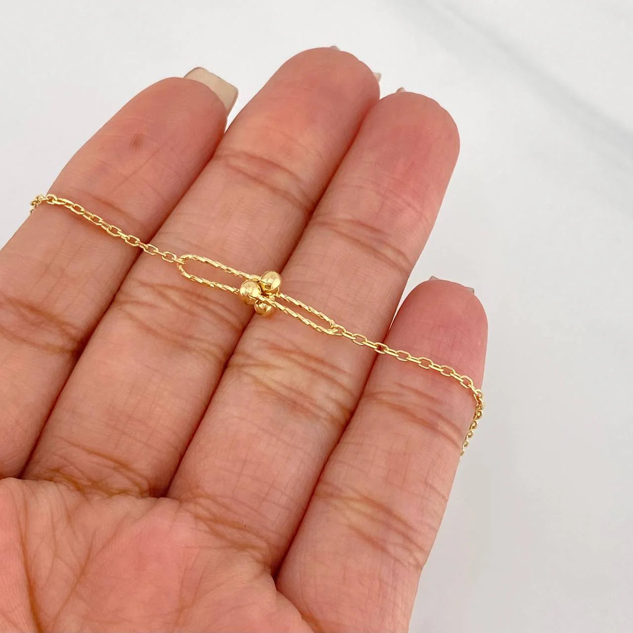 Pulso Aro Seguido Atomo 2.2g / 21cm / 1.1mm Oro Amarillo 18K