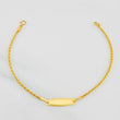 Pulso Lazo Placa Ovalada 1.1g / 17.5cm / 1.6mm Oro Amarillo 18K