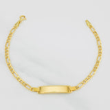 Pulso Figaro Placa 3.05g / 18.5cm / 3.3mm Oro Amarillo 18K