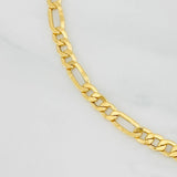 Pulso Figaro Placa 3.05g / 18.5cm / 3.3mm Oro Amarillo 18K