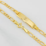 Pulso Figaro Placa 3.05g / 18.5cm / 3.3mm Oro Amarillo 18K