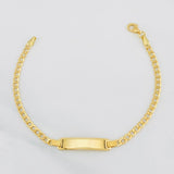 Pulso Cubano Placa 3.7g / 18cm / 3.2mm Oro Amarillo 18K