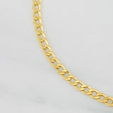Pulso Cubano Placa 3.7g / 18cm / 3.2mm Oro Amarillo 18K