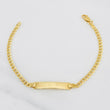 Pulso Cubano Placa Rectangunlar 3.45g / 18cm / 3.1mm Oro Amarillo 18K