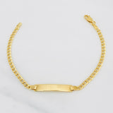 Pulso Cubano Placa 3.4g / 18cm / 3.15mm Oro Amarillo 18K