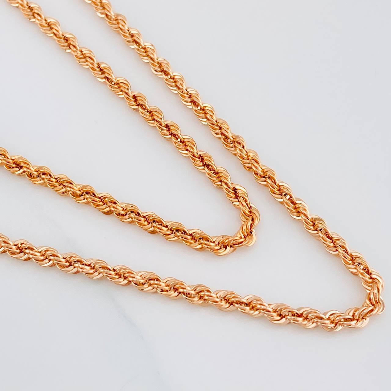 Cadena Lazo 5.1g / 60cm / 2.7mm Oro Rosa 18K