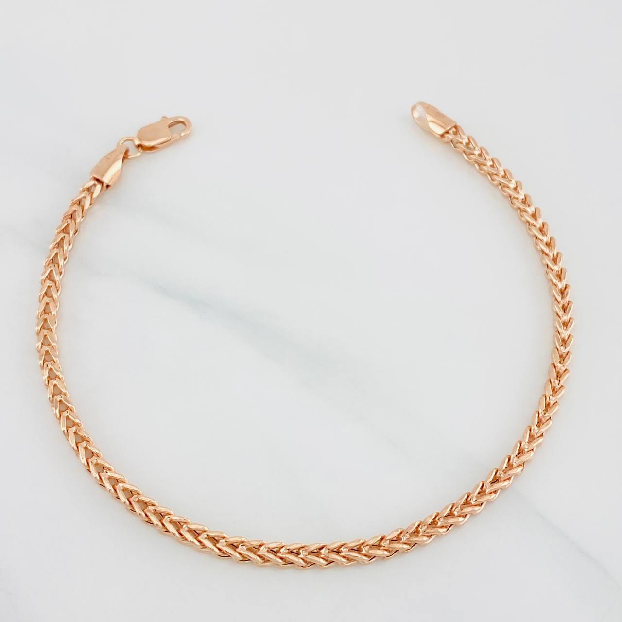 Pulso Franco 5.25g /20.5cm/ 2.8mm Oro Rosa 18K