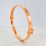 Pulso Aro Tornillo 7.6g / 20cm / 6mm Oro Rosa 18K