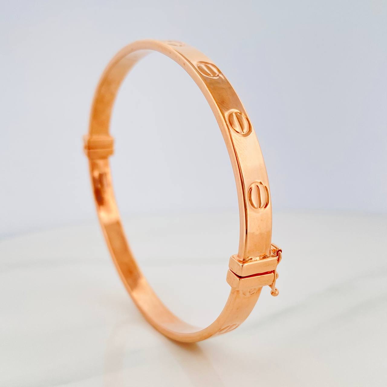 Pulso Aro Tornillo 7.35g / 17cm / 6.1mm Oro Rosa 18K