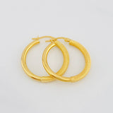 Candongas Bordadas 2.1g / 2.5cm Oro Amarillo 18K