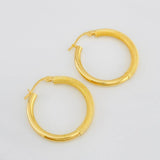 Candongas Bordadas 2.1g / 2.5cm Oro Amarillo 18K