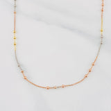 Cadena Aro Seguido Bolas Lizas 1.9g / 50cm / 0.82mm Tres Oros 18K
