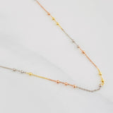 Cadena Aro Seguido Bolas Lizas 1.9g / 50cm / 0.82mm Tres Oros 18K