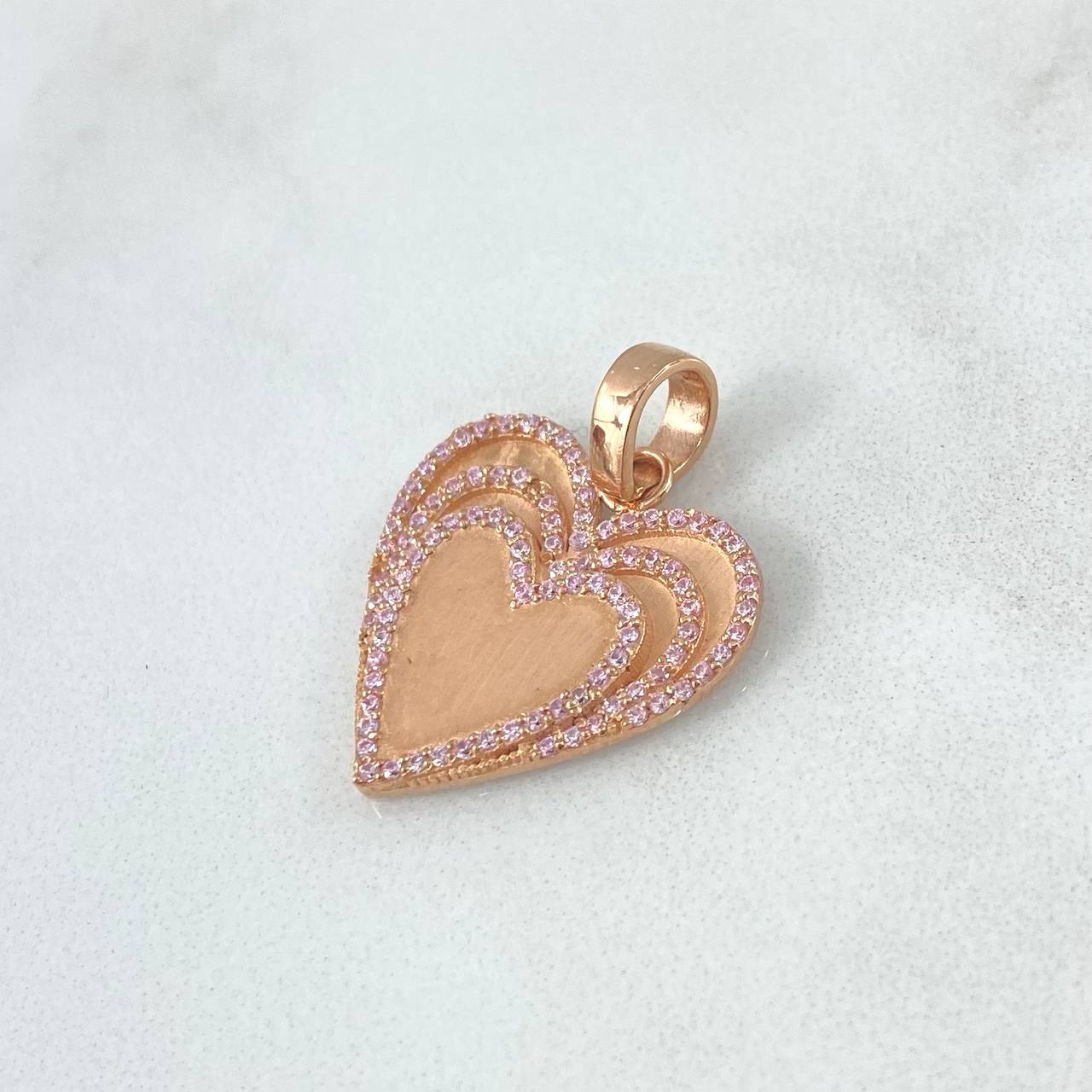 Dije Corazon Palpitante 4.9gr / 3cm / Oro Rosa ©