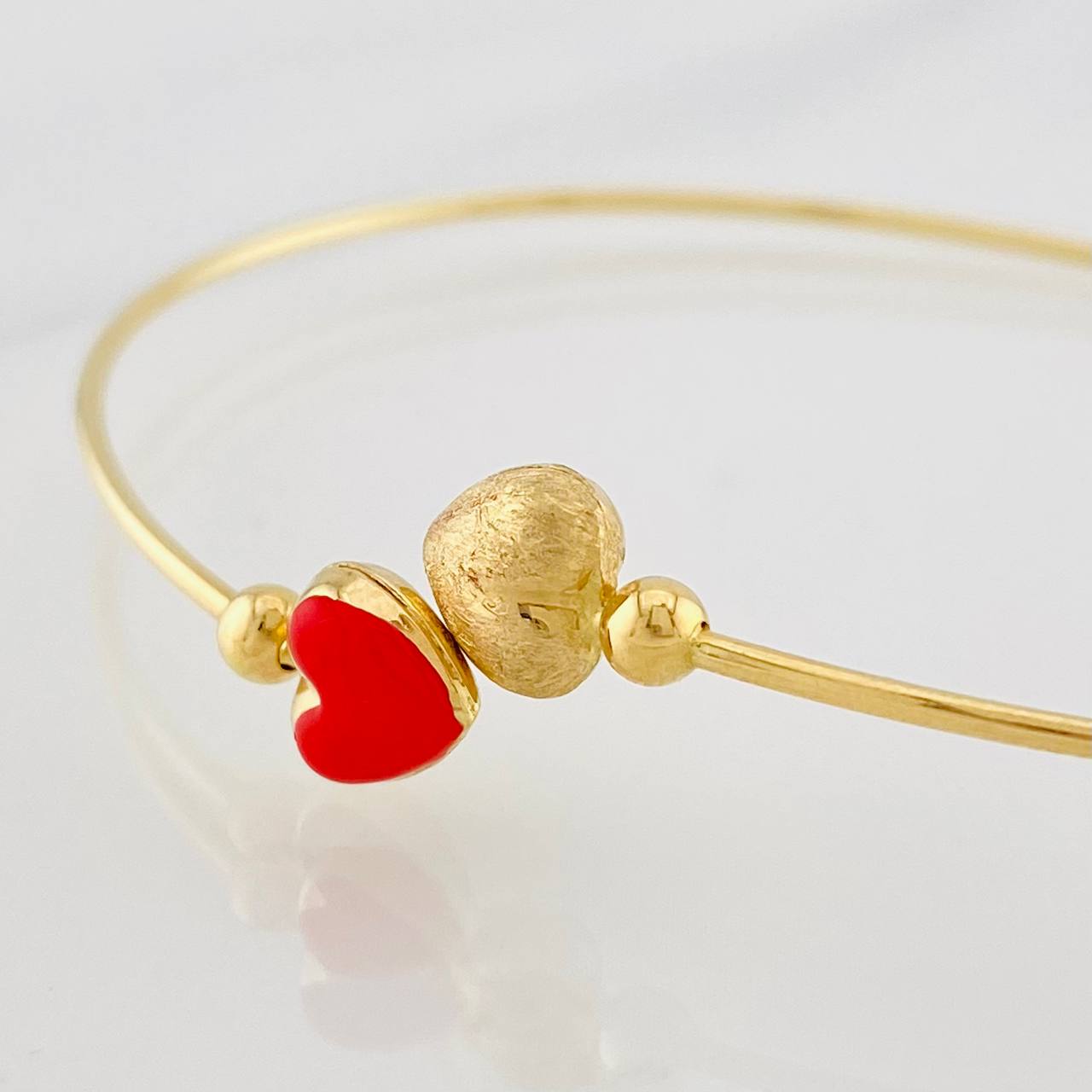 Pulso Aro Corazones 3.2g / 17cm / 1.15mm Oro Amarillo 18K
