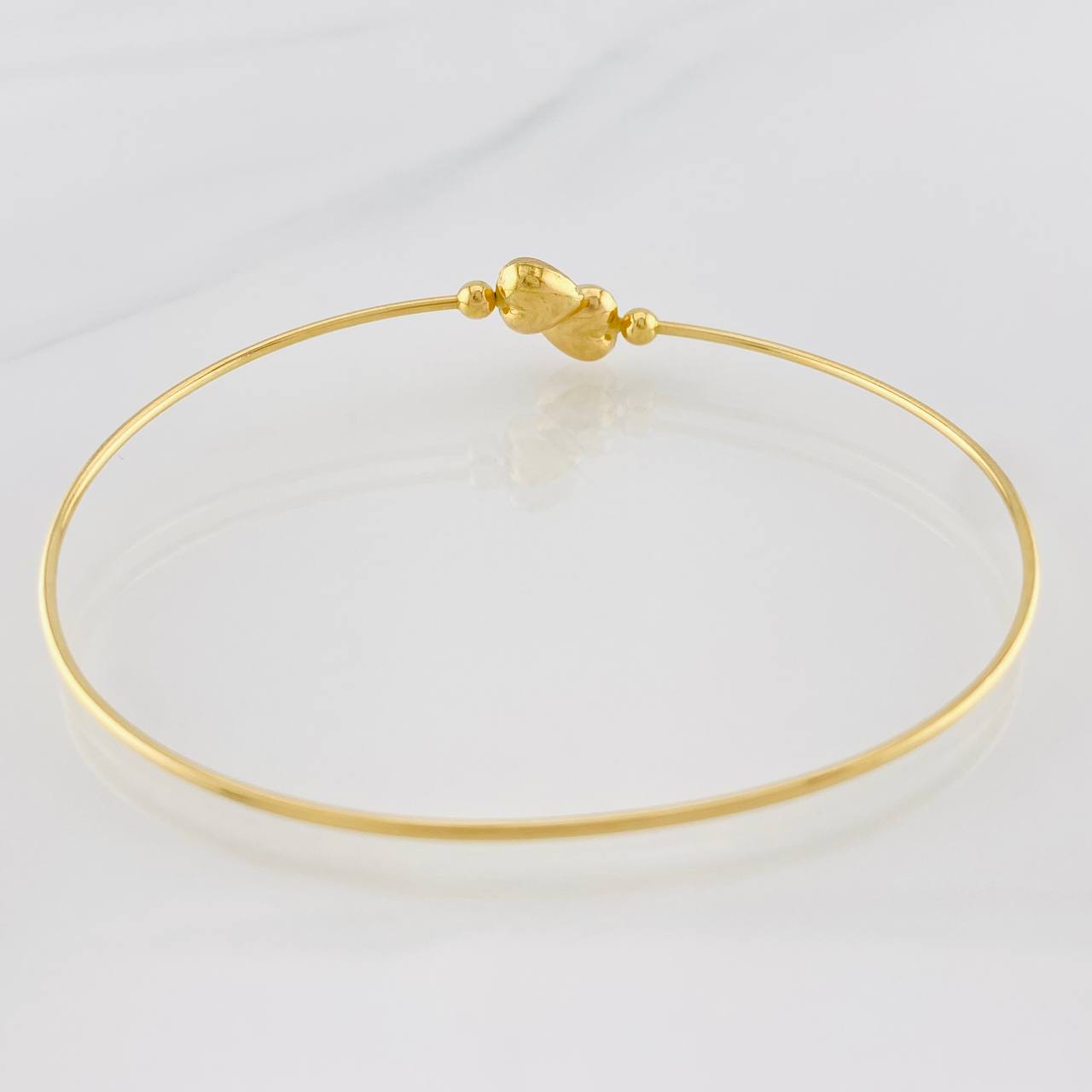 Pulso Aro Corazones 3.2g / 17cm / 1.15mm Oro Amarillo 18K