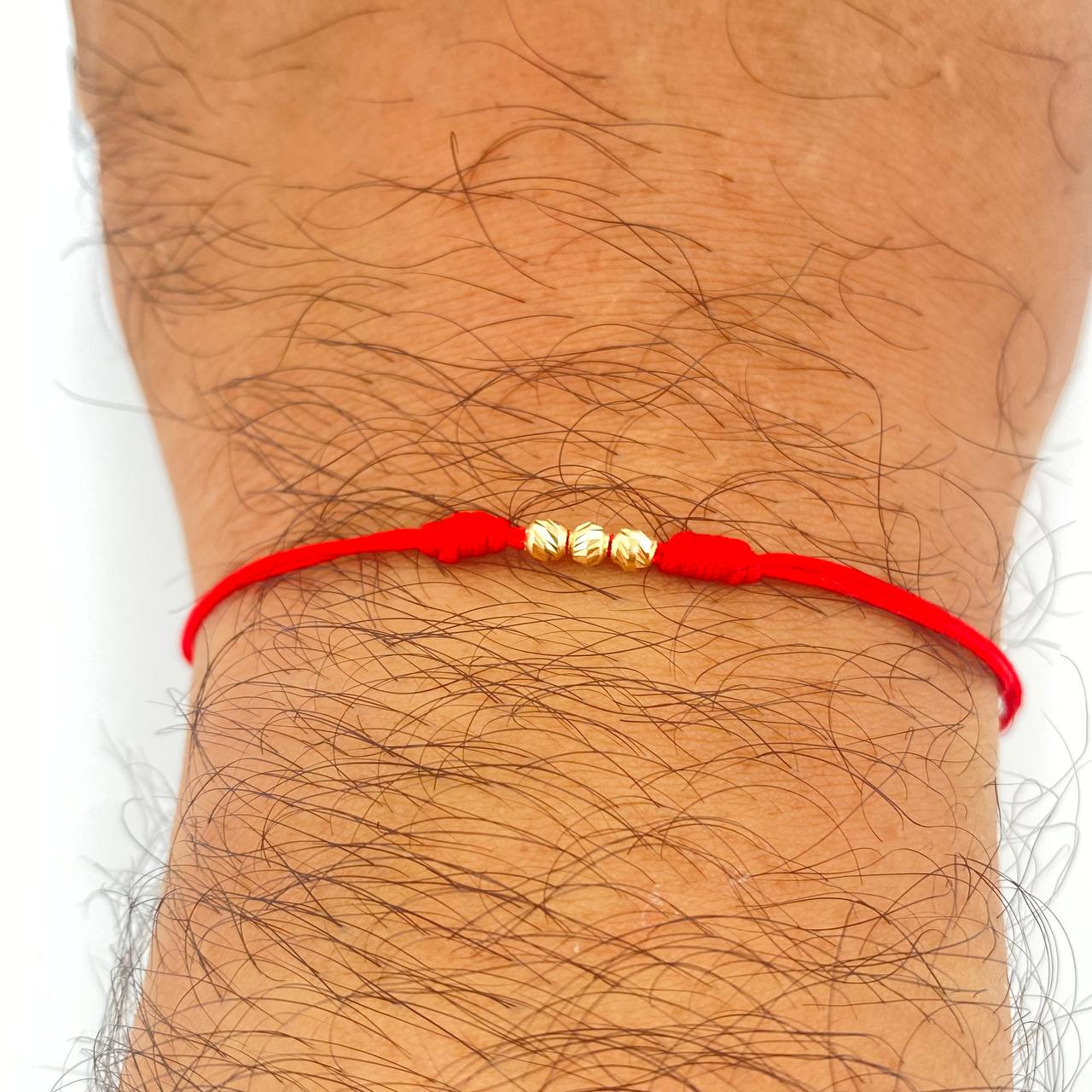 Pulsera Tejida Roja 0.15gr / 3mm Oro Amarillo 18K %