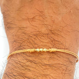 Pulsera Tejida Beige 0.15gr / 3mm Oro Amarillo 18K %