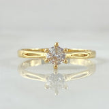 Anillo Solitario Puente Basteado 1.55gr / T6 1/4 / Oro 18K