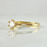 Anillo Solitario Puente Basteado 1.55gr / T6 1/4 / Oro 18K