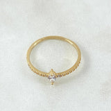 Anillo Solitario Centella 1.25gr / T7 3/4 / Oro 18K