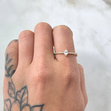 Anillo Solitario Centella 1.25gr / T7 3/4 / Oro 18K