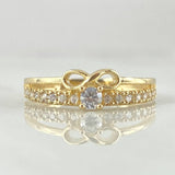 Anillo Solitario Carril Infinito 2.75gr / T7 / Oro Amarillo 18K