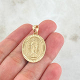 Dije Virgen Guadalupe Ovalada 4.7gr / 3.3cm / Oro 18K