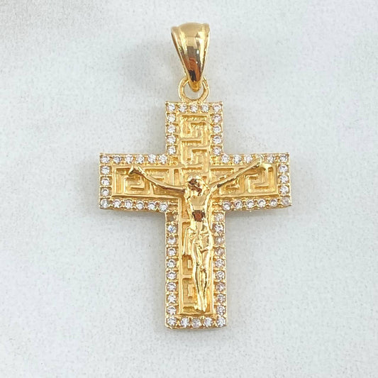 Dije Crúz Cristo Tribal 4.25gr / 3.5cm / Oro 18K