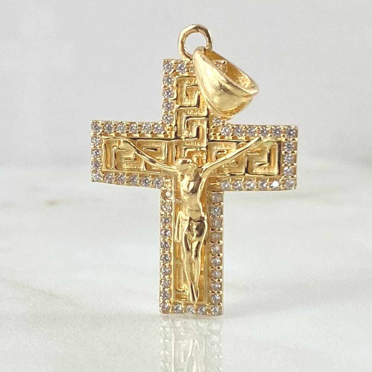 Dije Crúz Cristo Tribal 4.25gr / 3.5cm / Oro 18K