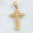 Dije Crúz Latina Superpuesta 2.1gr / 3.5cm / Oro 18K