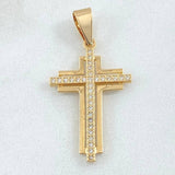 Dije Crúz Latina Superpuesta 2.1gr / 3.5cm / Oro 18K
