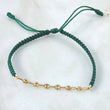 Pulsera Verde Retazo GC 0.5gr / 3.2mm Ocho Eslabones Oro Amarillo 18K (Oferta)