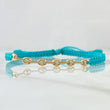 Pulsera Azul Retazo GC 0.35gr / 3.2mm Seis Eslabones Oro Amarillo 18K (Oferta) *