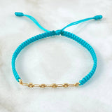 Pulsera Azul Retazo GC 0.35gr / 3.2mm Seis Eslabones Oro Amarillo 18K (Oferta) *