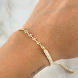 Pulsera Beige Retazo GC 0.35gr / 3.2mm Seis Eslabones Oro Amarillo 18K (Oferta)*