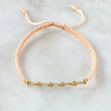 Pulsera Rosada Retazo GC 0.35gr / 3.2mm Seis Eslabones Oro Amarillo 18K (Oferta) *