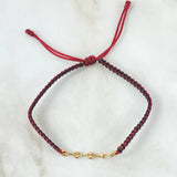 Pulsera Negra Retazo GC 0.3gr / 3.2mm Cinco Eslabones Oro Amarillo 18K (Oferta) *