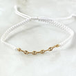 Pulsera Blanca Retazo GC 0.35gr / 3.2mm Seis Eslabones Oro Amarillo 18K (Oferta) *