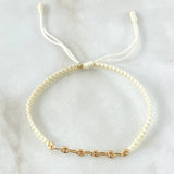 Pulsera Marfil Retazo GC 0.35gr / 3.2mm Seis Eslabones Oro Amarillo 18K (Oferta) *
