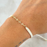 Pulsera Marfil Retazo GC 0.35gr / 3.2mm Seis Eslabones Oro Amarillo 18K (Oferta) *