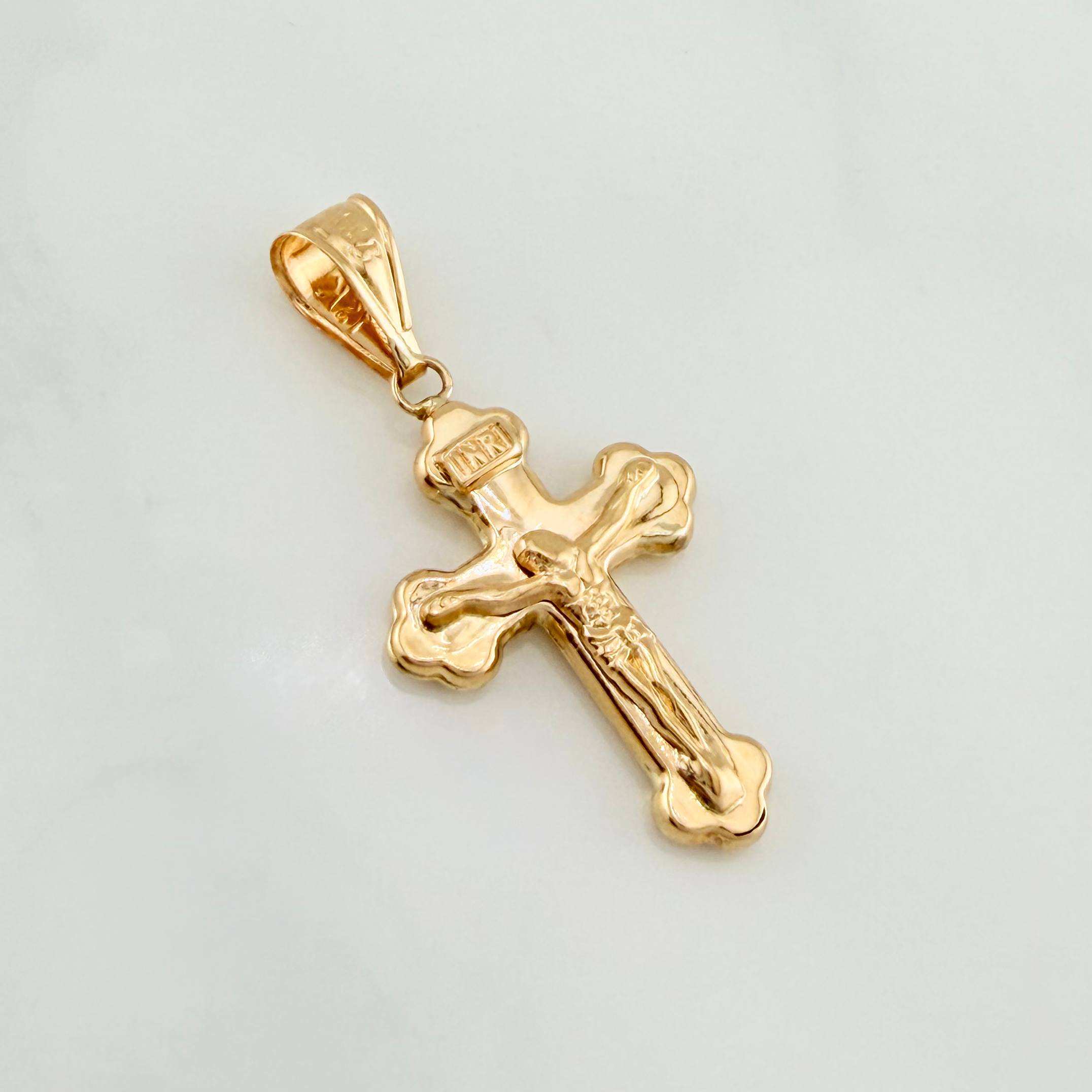 Dije Cruz Cristo 1.45 g / 3.5 cm Oro Amarillo 18K